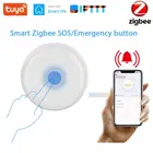 Tuya Zigbee Беспроводной удаленного вызова кнопка SOSАварийная кнопка уход пейджер для пациента пожилых падают сигнализации обратиться за помощью