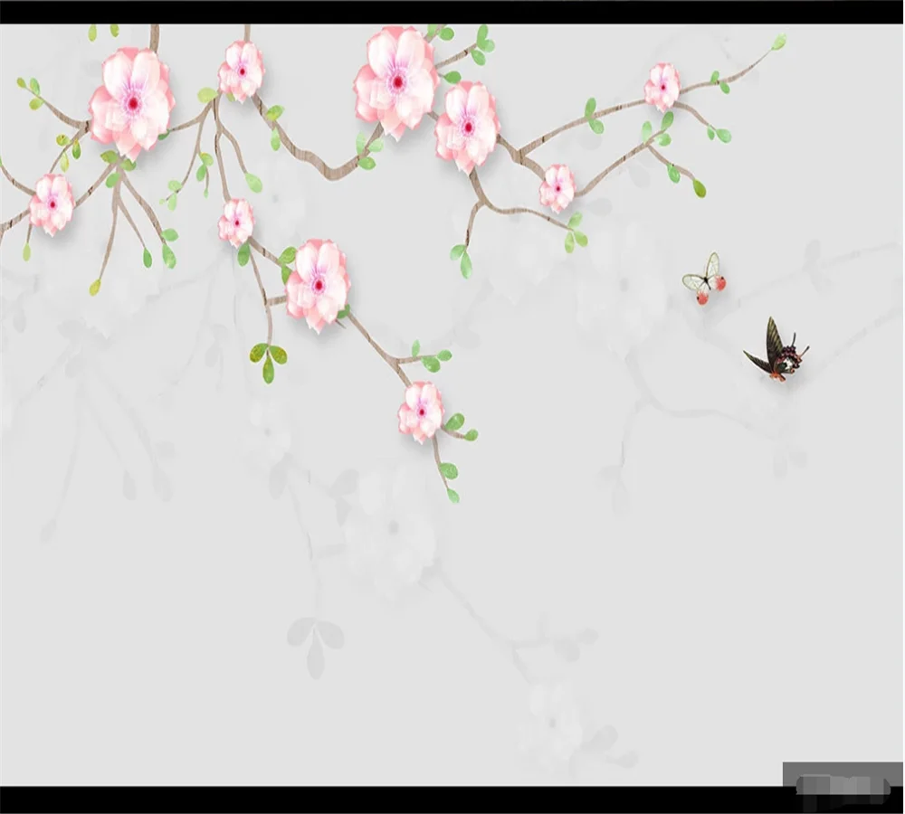 Настенные обои на заказ ручная роспись маленькие свежие домашние 3D/5D/8D