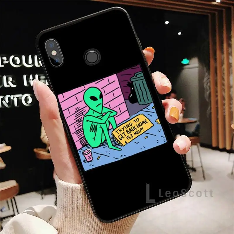 

Aesthetics Cute Cartoon alien space Phone Case For xiaomi Redmi 5 5A plus 7A 8 note 2 3 4 5 5A 6 7 GO K20 A2