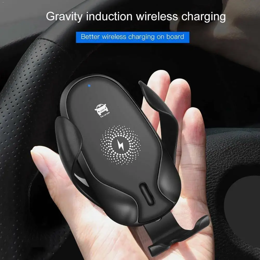 10 Вт Qi Беспроводное Автомобильное зарядное устройство гравитационный зажим для