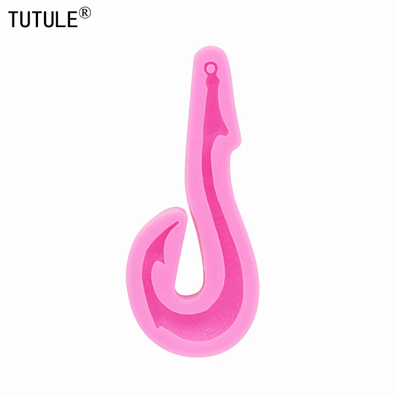 Gadgets Fish hook silicone Keychain Silicone mold for crafts polymer clay Handmade resin necklace | Дом и сад