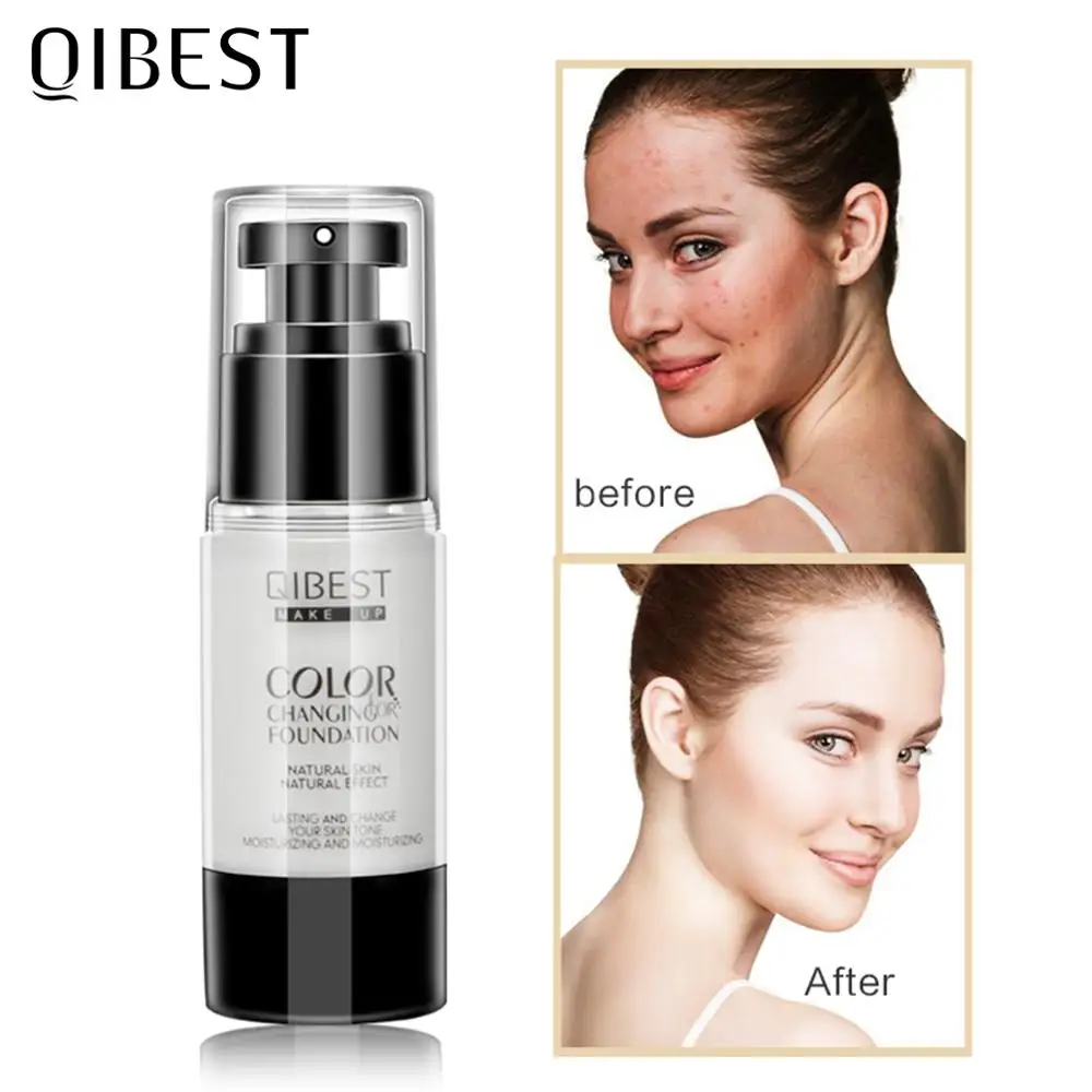 QIBEST натуральные цвета меняющие тон шелковистый долгий износ консилер влажная