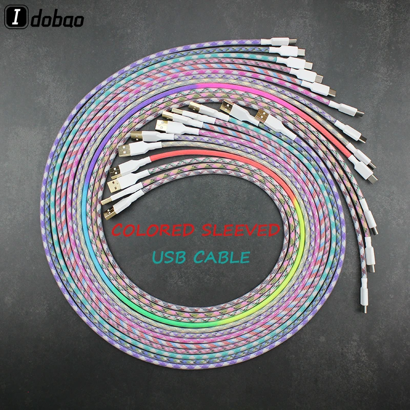 IDOBAO цветной нейлоновый USB тип C механическая клавиатура данных кабель порт