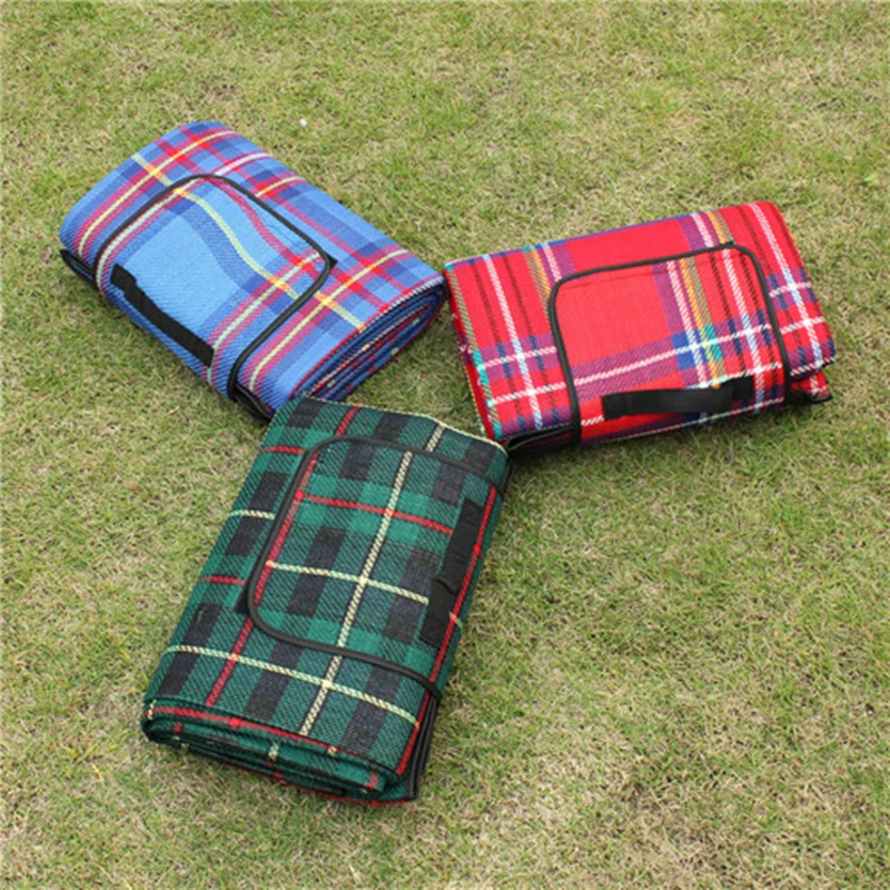 

2 Size Folding Camping Mat Outdoor Beach Picnic Lightweig Waterproof Sleeping Camping Pad Mat Moistureproof Plaid Blanket