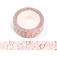1pc 15mm10m happy valentines day colorful heart decorative washi tape diy scrapbooking masking tape school office supply
