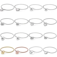 authentic 925 sterling silver promise loved heart signature padlock snake chain bracelet fit women bead charm fashion jewelry