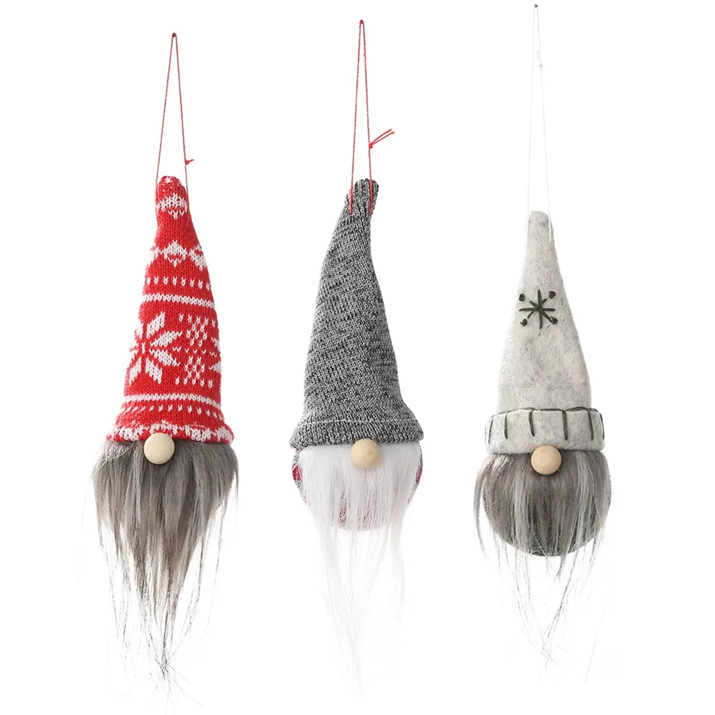 Christmas Faceless Gnome LED Light Santa Tree Pendant 2020 Xmas Rudolph Doll Cloth Decoration Home Hanging Nice Kids Gift | Дом и сад