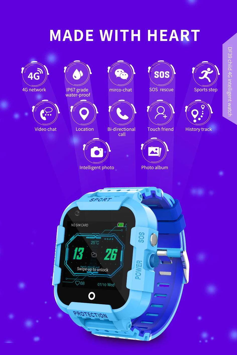 Детские Водонепроницаемые Смарт-часы с GPS-трекером камерой GPS LBS Wi-Fi | Электроника