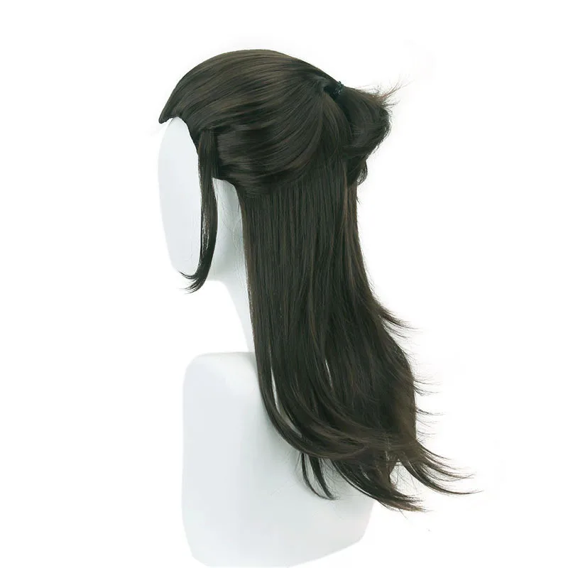 Парик для косплея гуру из аниме джутсу длинный черно-коричневый с заостренной