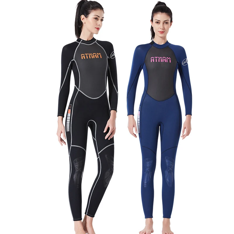 

Wetsuit Women High Elastic Neoprene Shark Skin Patchwork Scuba Equipment Fullbody Winter Warm Swimsuit Triathlon Swim Surf 3mm