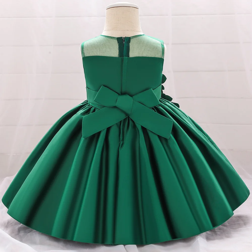 

Flower Girls Dresses For Weddings Handmade Flowers Bow Sash Baby Child Birthday Party Gown First Communion Dress