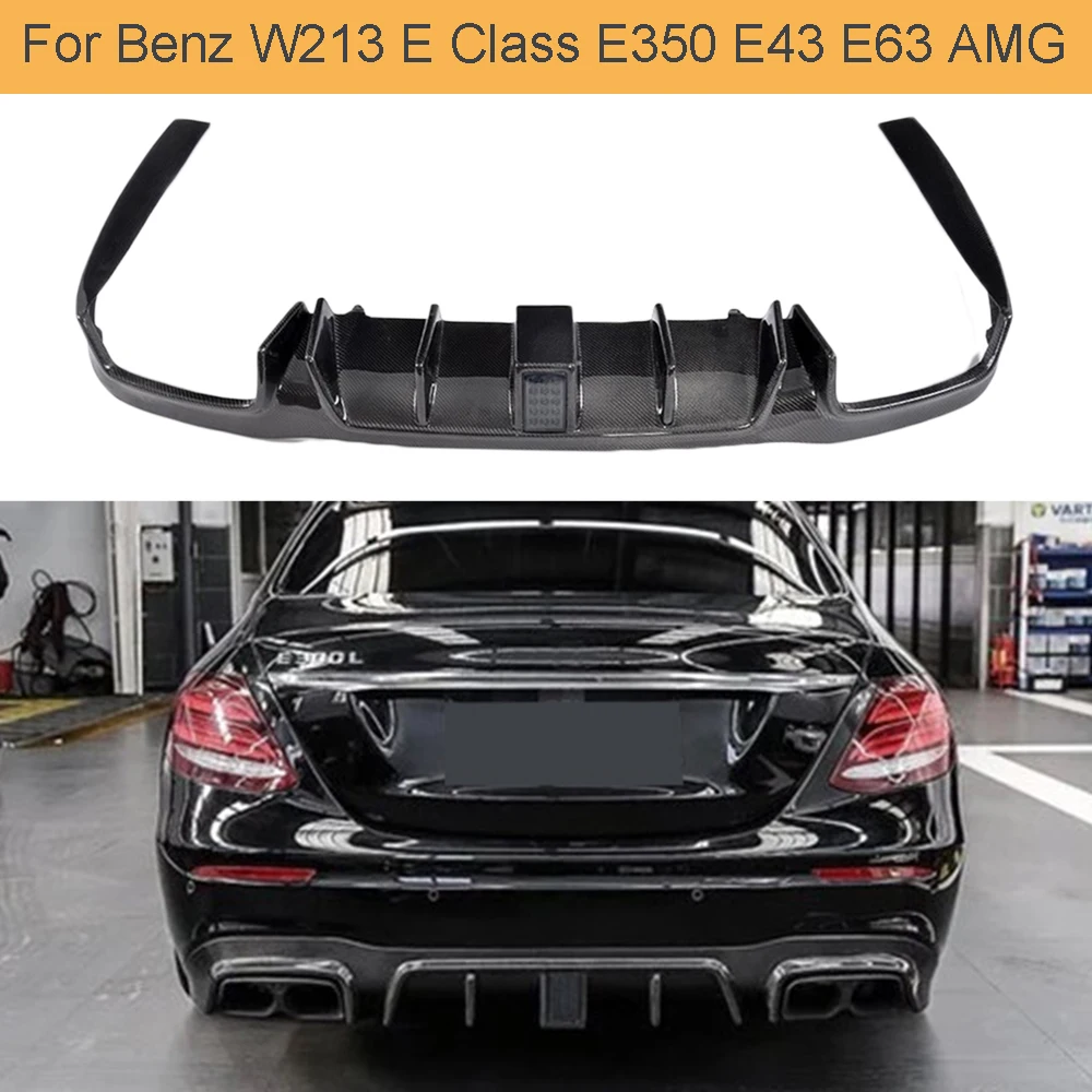 Задний диффузор для Mercedes Benz W213 E250 E250 E350 E400 E43 E63 AMG- Автомобильный задний бампер из углеродного волокна диффузор для губ