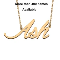 cursive initial letters name necklace for ash birthday party christmas new year graduation wedding valentine day gift