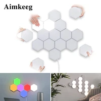 color night light bedroom decoration touch sensor led module hexagonal lamp magnetic wall hanging creative home decoration light