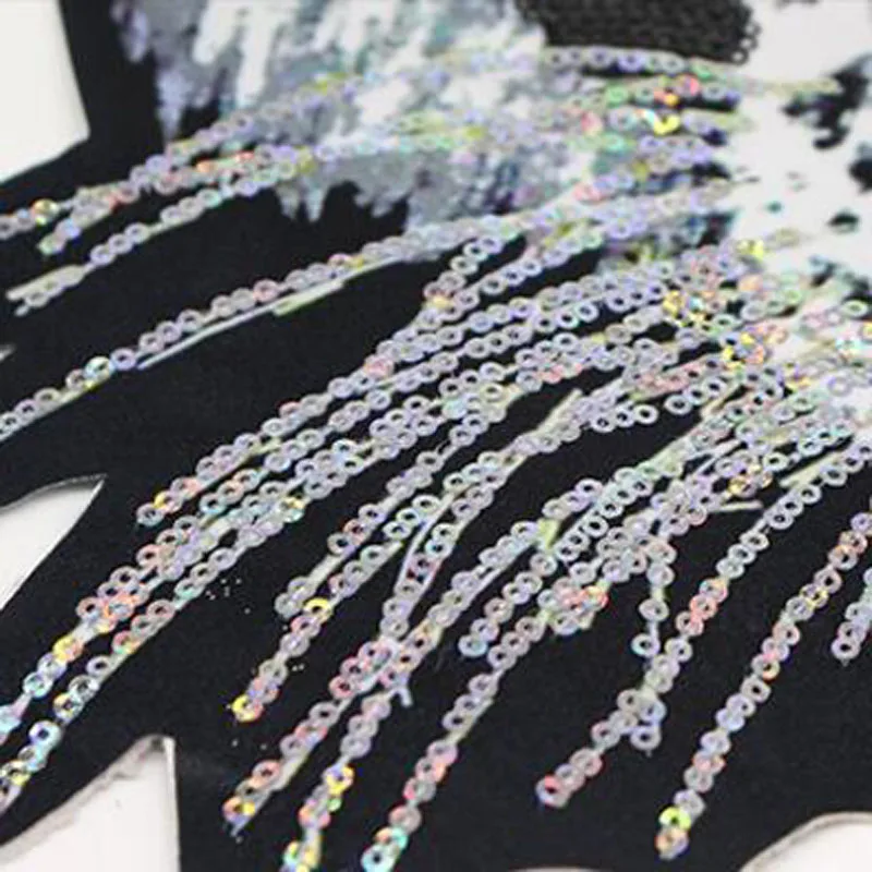 Большой тигр вышивка кружева одежда наклейки патч футболка аппликация ткань с