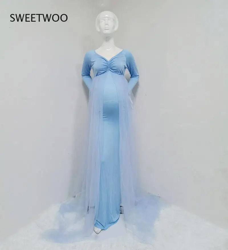 Длинный реквизит для фотосъемки беременных платье платья Кружевное макси |