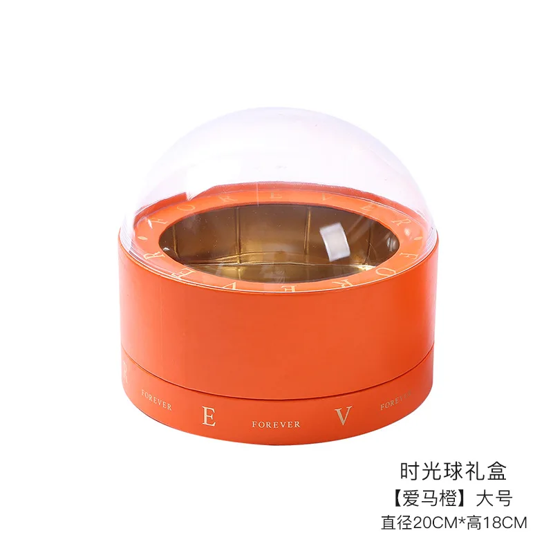 

Chocolates Valentine's Day double-deck Packaging Box Acrylic Transparent Gift box Hand Gift Eternal Flower Box Wedding wholesale