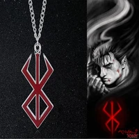 berserk symbol necklace the mad warrior of norse viking mythology pendant necklace gothic mens hip hop jewelry gifts