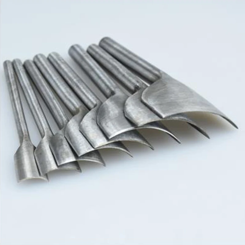 

9PCS Leather Punch Tools Set Steel Handmade Round Drive DIY Hand Drilling
