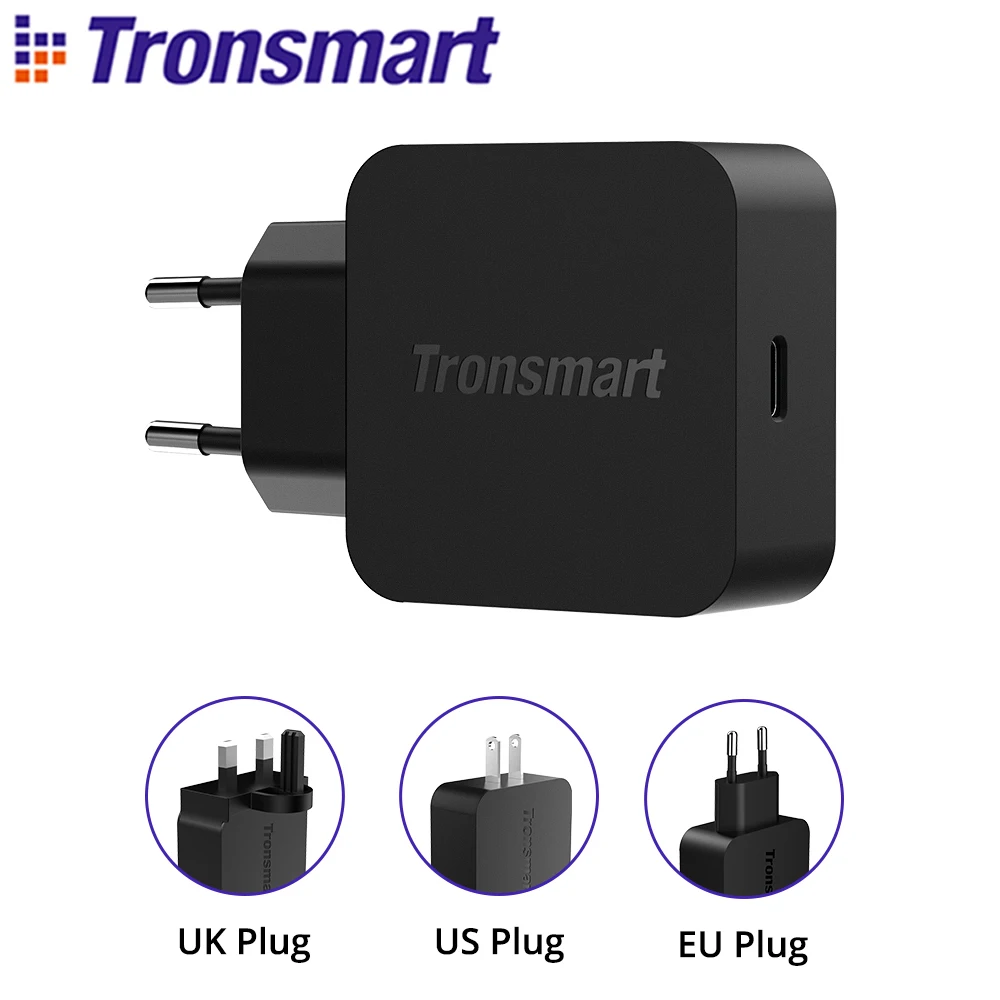 Tronsmart WCP01 PD зарядное устройство 18 Вт Быстрая зарядка 3,0 мощность 3,0 usb type-C зарядное устройство для телефона iphone, huawei, xiaomi