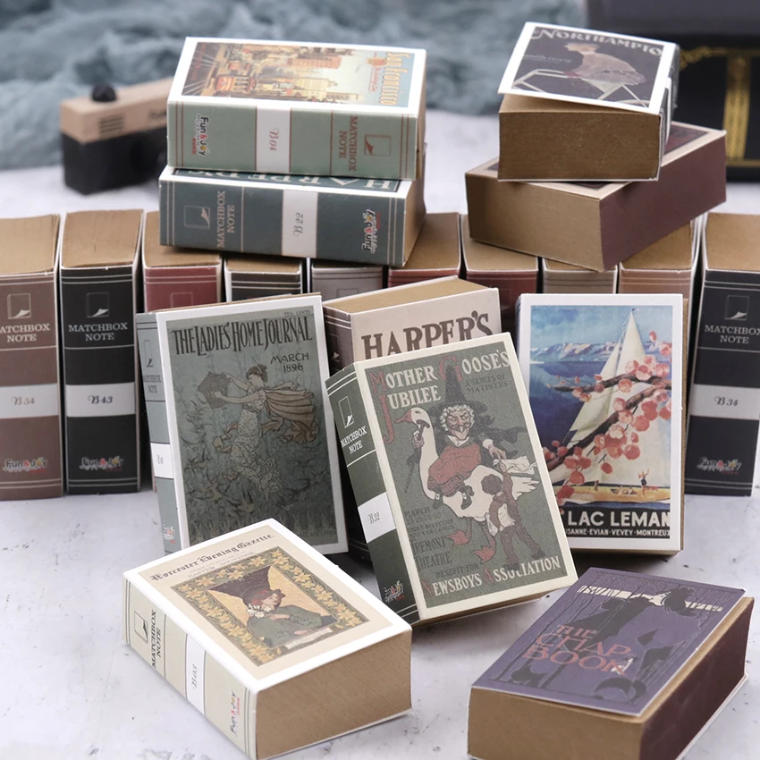122 листов Matchbox ретро мини креативная бумага для заметок портативная книга форма блокнот для заметок офисные школьные канцелярские принадлежности