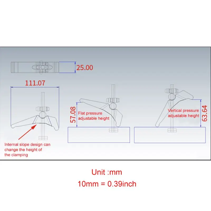 

Universal T-Track Platen Woodworking Chute Holder Miter Track Clamping Blocks Clamps for Woodworking Table Practical