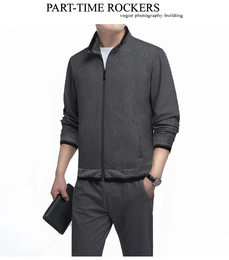 Spring Autumn Men's Sweatshirt Set Two-piece Set Loose Sportwear Suit Casual Wear Tracksuit Men Dad Suit Chandal Hombre
