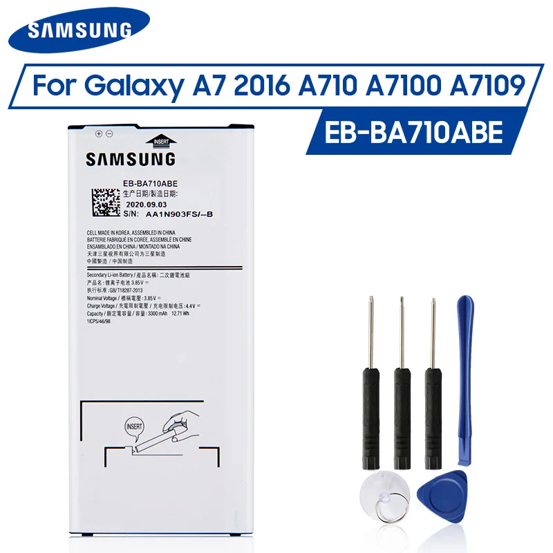 Оригинальный аккумулятор Samsung EB BA710ABE BA710ABA для GALAXY A7 2016 A7100 A7109 A710 A710F телефон