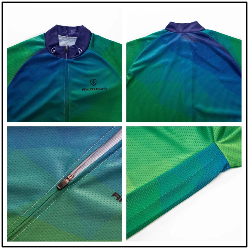 2019 новый мужской удобный зеленый комплект для велоспорта летний велокостюм с