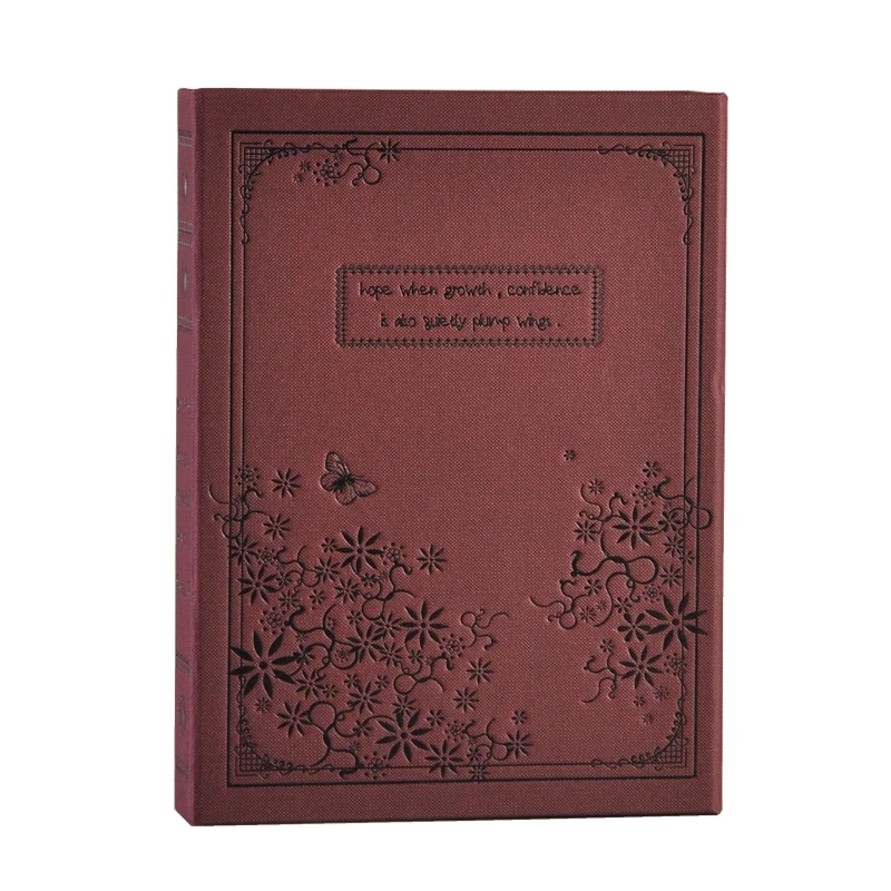 Wine red A5 замок для дневника книга канцелярский блокнот, 9,25x6,89 дюйма, 144 листов, TPN056 - Цвет: Wine red