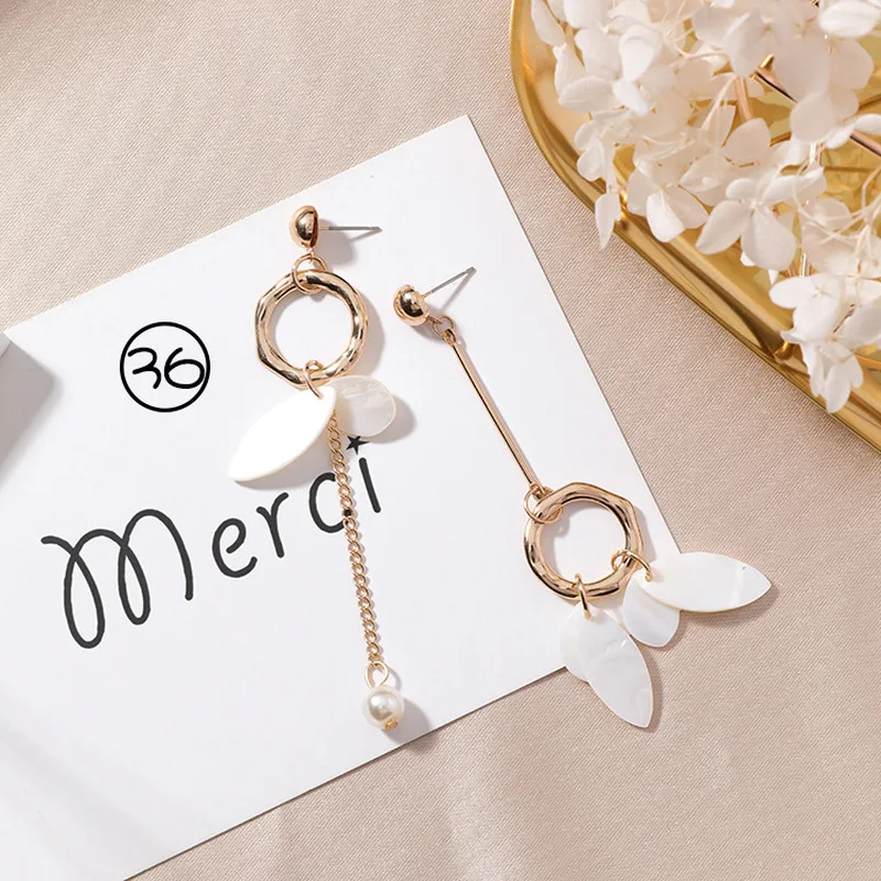 2018 простые милые серьги в Корейском стиле для девочек подвески виде длинных