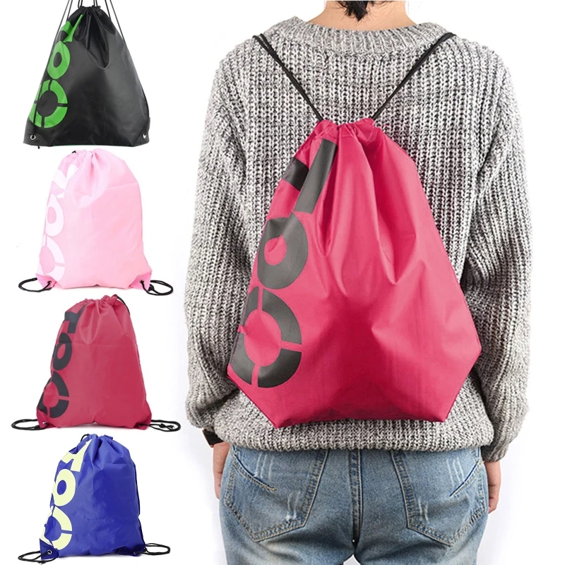 

Backpack Shopping Drawstring Bags Waterproof Travel Beach Gym Shoes Sports Pack 20CA