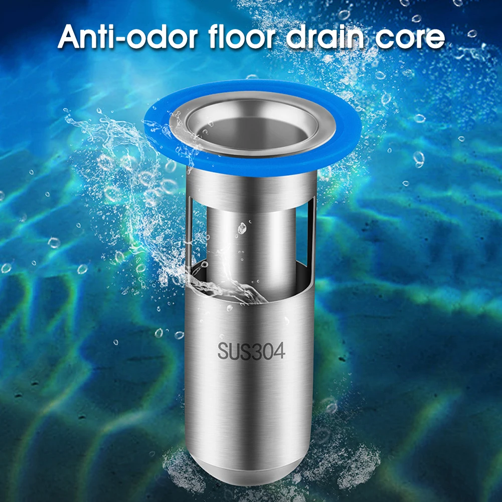 

Floor Drain Core Pest Proof Anti-odor Stainless Steel Cover Floor Drain Core Kitchen Gadgets Sewer Accessories Round Deodorant