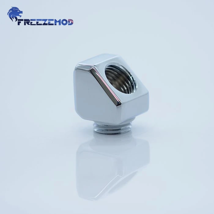 Переходник для фитинга FREEZEMOD computer pc водяного охладителя с углом 45 градусов внутри и снаружи зубьев. BNYWT-D45