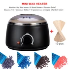 Машина для удаления волос, расплава воска, Нагреватель восковых бобов, 10 деревянных наклеек, машина для удаления волос, набор для воска, Calentador de cera