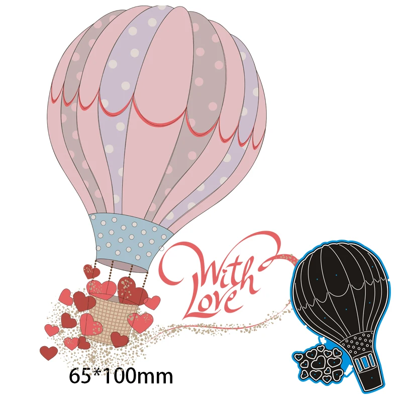 Трафаретный вырубной штамп на воздушном шаре Новый Metaldecoration тиснение для