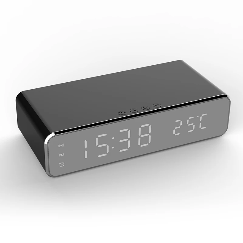 

New Wireless Charger LED Alarm Clock Phone Wireless Charger Charging Pad Thermometer For IPhone 11 Pro XS Max X 8 Plus Samsung