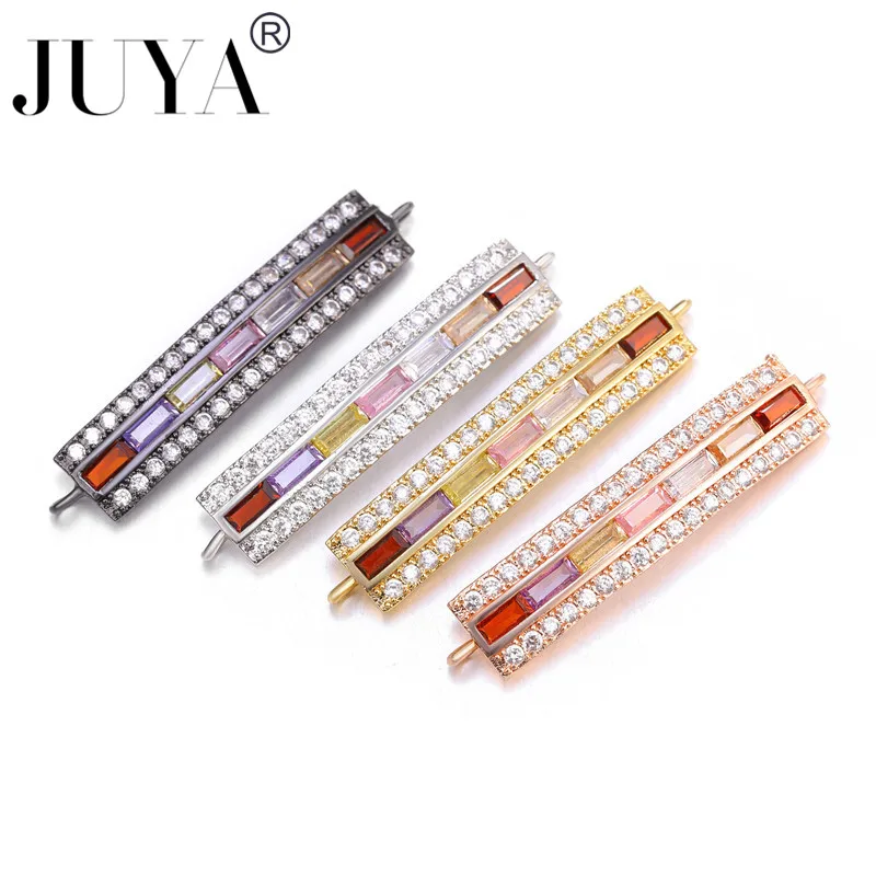 JUYA DIY CZ браслет Радуга камень для женщин разноцветное Ожерелье Подвески