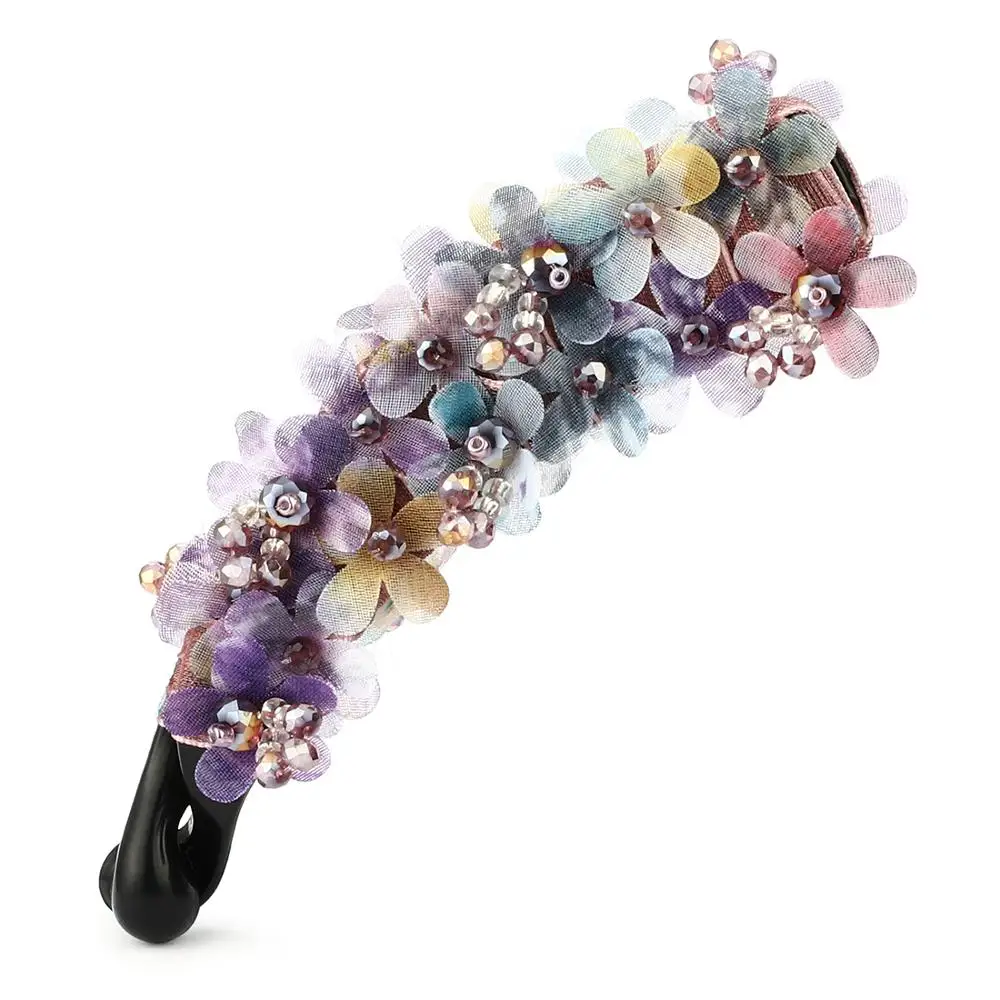 Женские заколки для волос элегантные разноцветные с цветами Длинные Когти