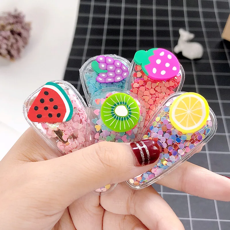 10colors 2.2Inch Fruit Cute Hair Clip for Girls Kids New Transparent Hairpin Novelty Sweet Children Simple Ins BB Accessory |