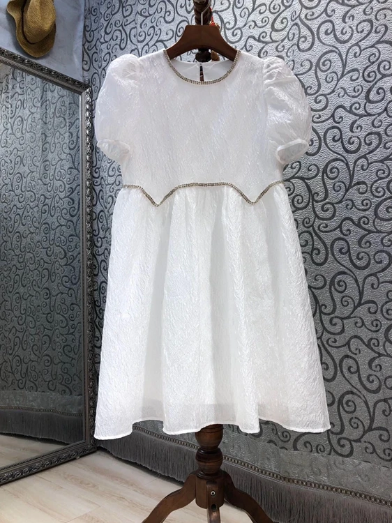 

Новинка 2021, модное женское платье стразы с коротким рукавом, однотонное микро-платье с буфами, 626