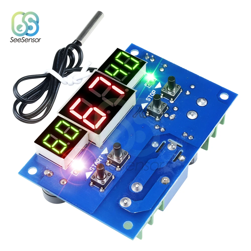 W1401 DC 12V 24V Интеллектуальный цифровой термостат регулятор температуры термометр