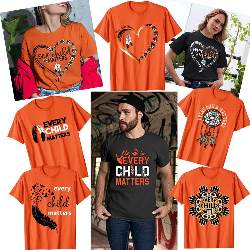 Ежедневные детские оригинальные оранжевые рубашки для запоминания дня женщин и