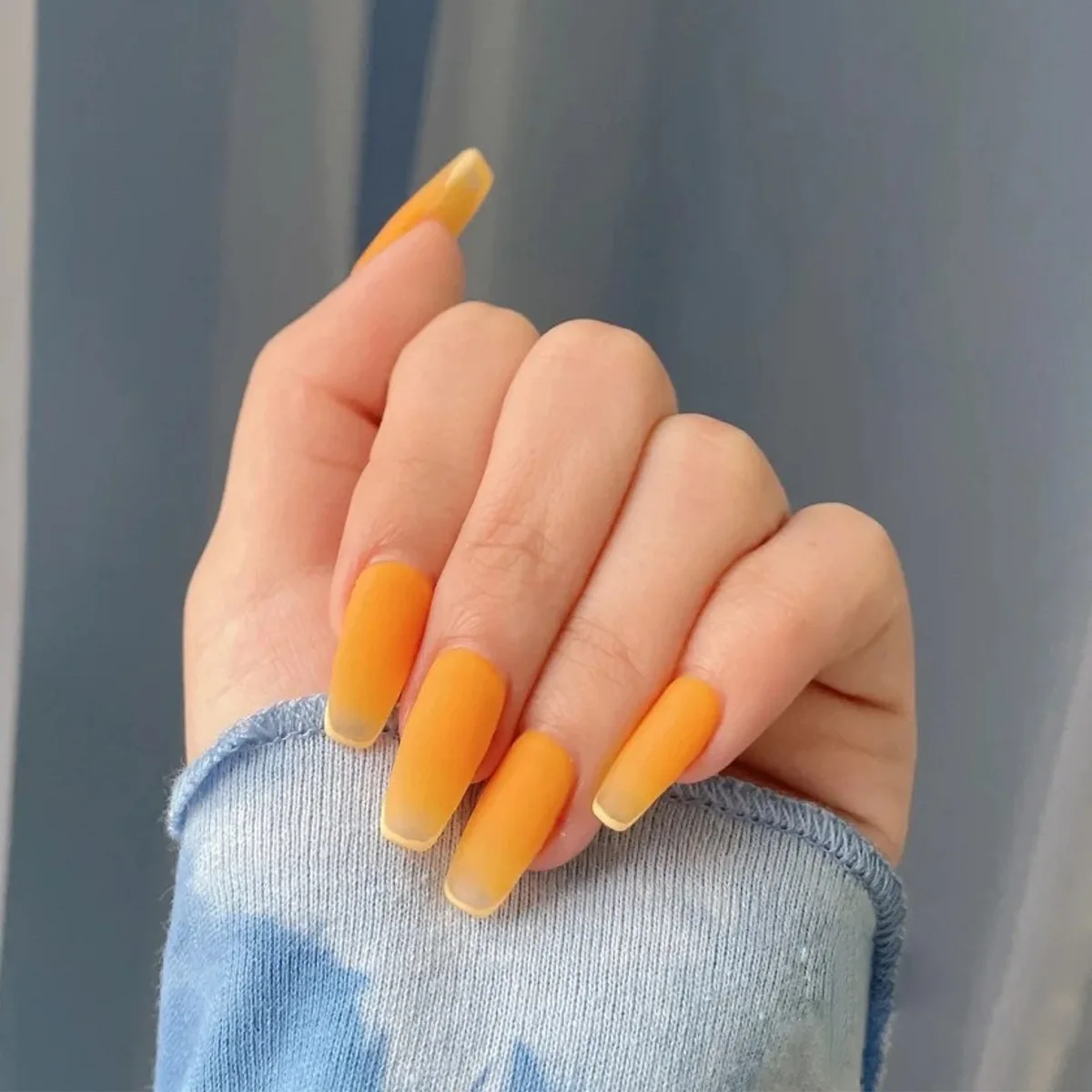 

Fake Nails Lemon Yellow Summer Full Cover Fake Nails DIY Glue Press On Nails Nail Supplies For Professionals