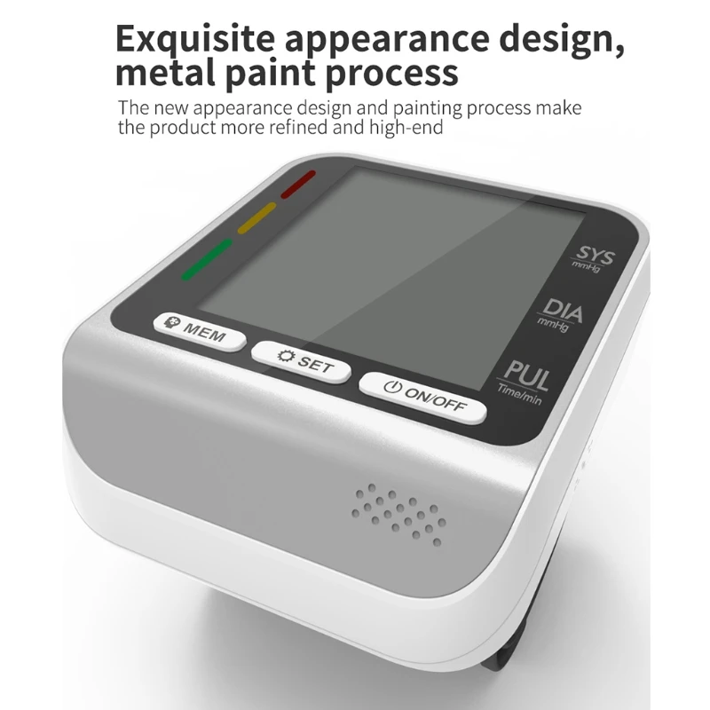 

Digital Wrist Blood Pressure Monitor Full Automatic Smart Wrist Electronic Sphygmomanometer Blood Pressure Monitor