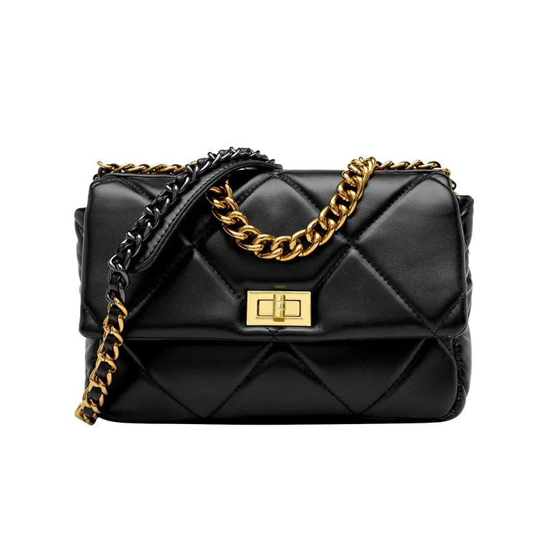 

Small rhombus chain bag women 2020 new trendy fashion shoulder bag all-match leather messenger small bag