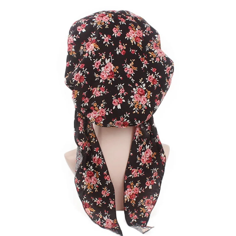 

Women's elastic headtie, cotton chemo hat