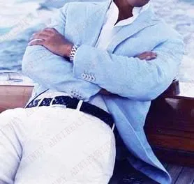 ANNIEBRITNEY мужские свадебные костюмы на заказ смокинги летние пляжные повседневные