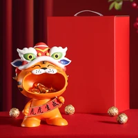 storage decorations candy dishes mascot new year gifts creative tiger printed miniature models accessories novel chocolate tray