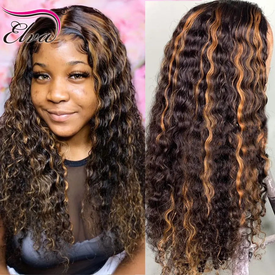 

Парики из человеческих волос с эффектом омбре 13x6, предварительно выщипанные фронтальные кружевные парики, бразильские сексуальные кудрявы...